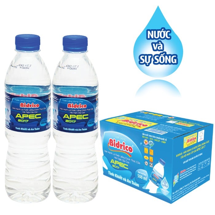Nước suối Bidrico 500ml (thùng 24 chai) – TIẾN THÀNH BEAUTY