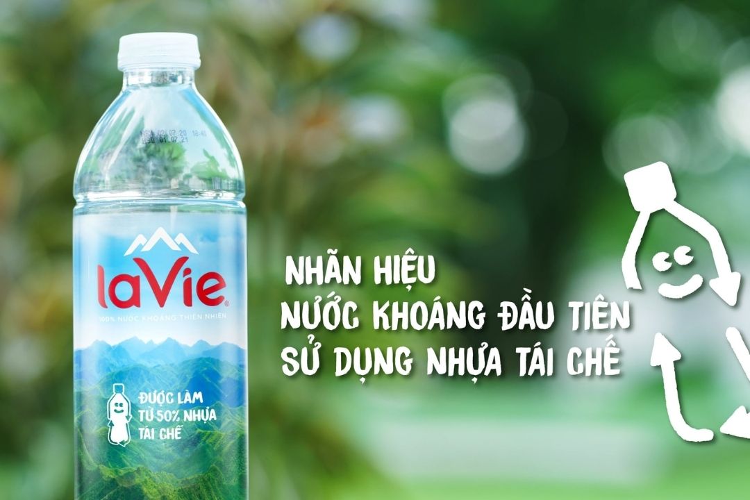 Lavie dùng nhựa tái chế